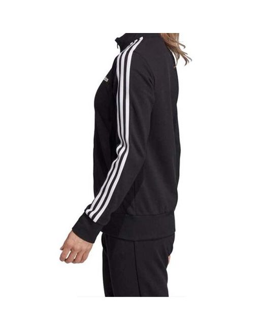 Adidas Black (Wmns) Essentials 3-Stripes Track Jacket Asia Sizing Whiteb'