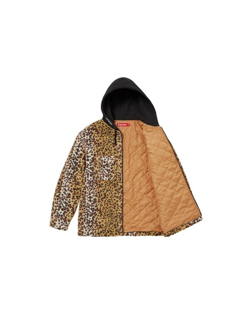 Supreme Brown Fw23 Fw23 Week11 Fleece Zip Up Hoodie for men