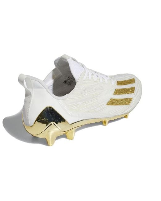 Adidas White Adizero Cleats Metallic' for men