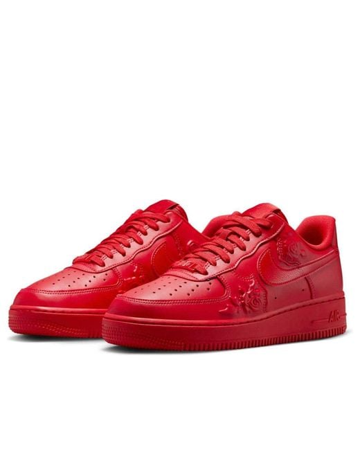 Nike Red (Wmns) Air Force 1 Roses'