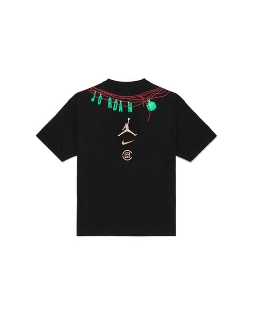 Nike Black X Clot Crossover China Printing Alphabet Logo Round Neck Pullover Short Sleeve Asia Edition for men