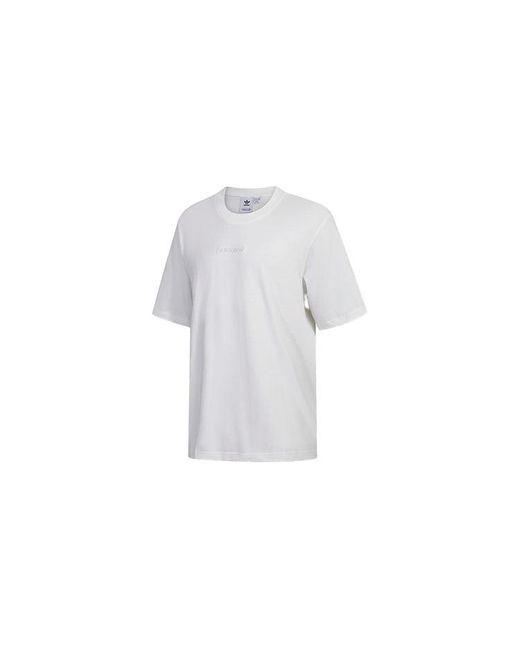 Adidas White Originals Embroidered Logo Short Sleeve for men