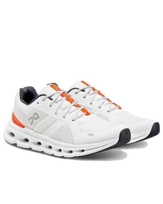 On Shoes White Cloudrunner 'Undyed Flame' for men