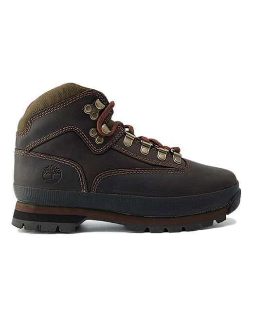 Timberland Black Euro Hiker Ankle Boots