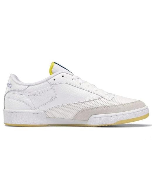 Reebok White Prince X Club C 85 Bright Cobalt' for men
