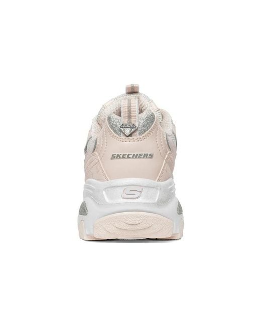 Skechers White (Wmns) D'Lites 1.0 Running Shoes