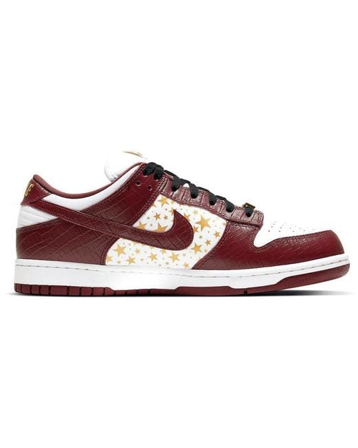 Nike Red X Supreme Sb Dunk Low Og Qs 'Barkroot' for men