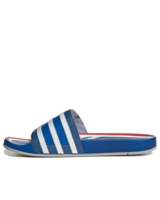 Adidas Blue Adilette Slides Premium 'Sl72' for men