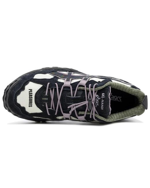 Asics Black X Pleasures Gel-Nandi 'Cream Graphite' for men