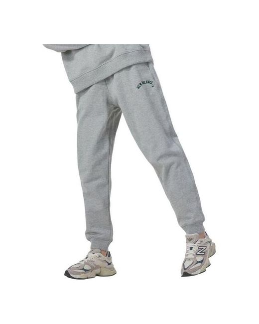 New Balance Gray Wordmark Logo jogging Pants