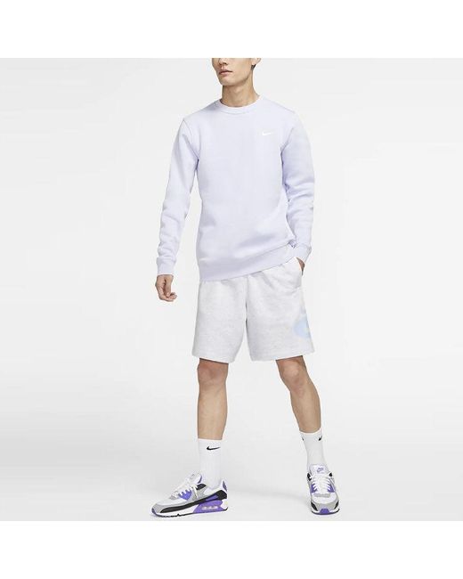 Nike White Sportswear Logo Loose Lacing Casual Shorts for men