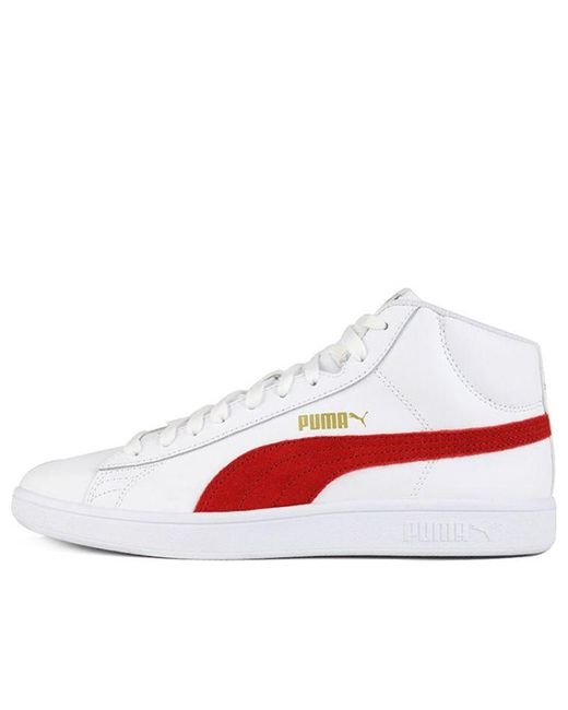 PUMA Smash V2 Mid L in White for Men | Lyst