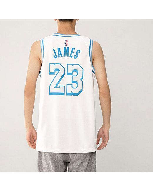 Nike Blue Nba Lebron James Los Angeles Lakers 2021/22 City Edition Swingman Jersey #23 for men