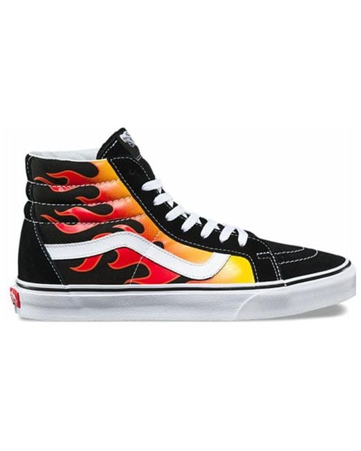 Vans Black Sk8-Hi Reissue 'Flames' for men