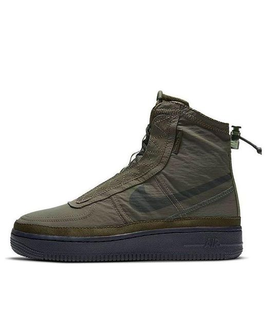 Nike Air Force 1 High Shell in Black Lyst