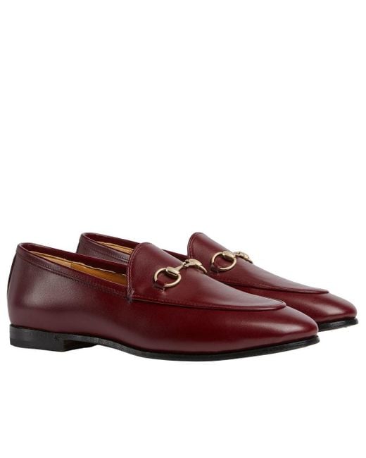 Gucci Red (Wmns) Jordaan Loafers 'Rosso Ancora'