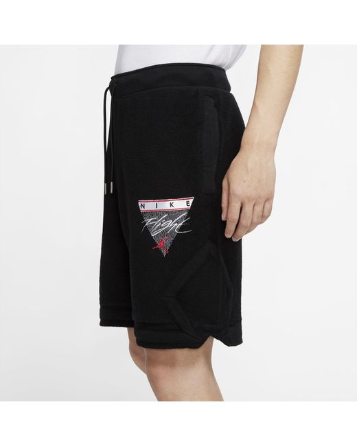 Nike Black Flight Diamond Casual Sports Knit Shorts for men