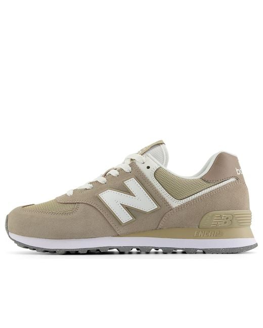 New Balance White 574 for men