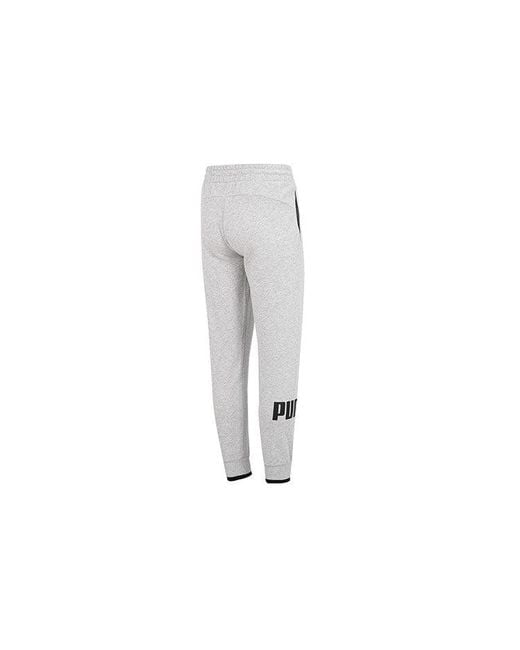 PUMA Gray Power Sweatpants 'Light' for men