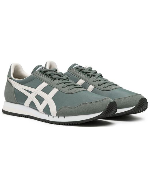 Onitsuka Tiger Green Dualio Marathon Running Shoes Cream' for men
