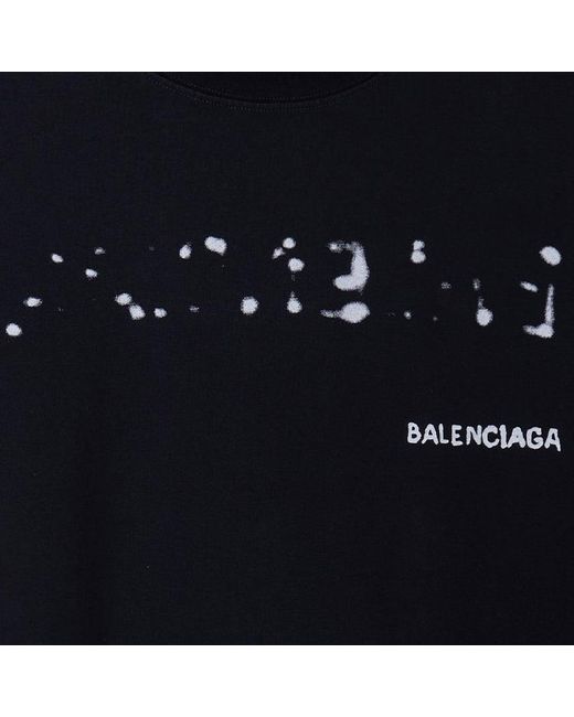 Balenciaga Black Hand Drawn T-Shirt Large Fit for men