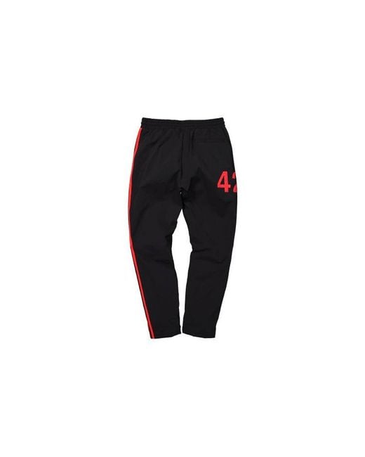 Adidas Black Originals X 424 Track Pants Crossover Asymmetric Sports Pants for men