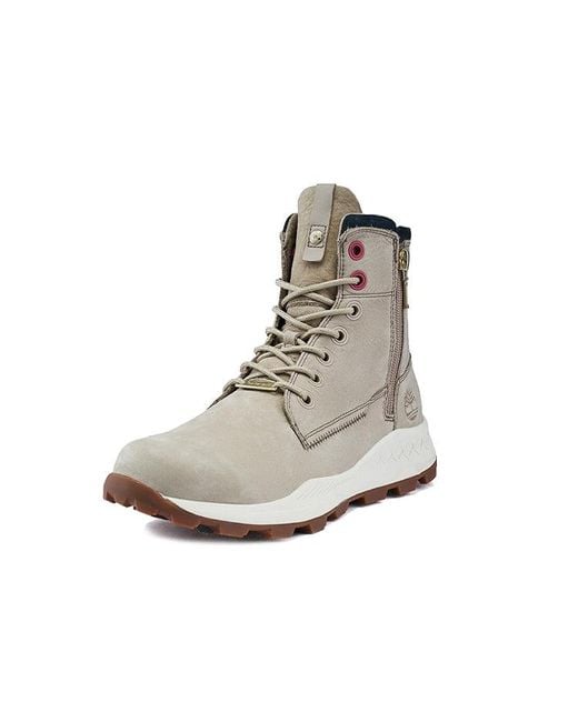 Timberland Gray Brooklyn Side Zip Wide Fit Boots Nubuck' for men