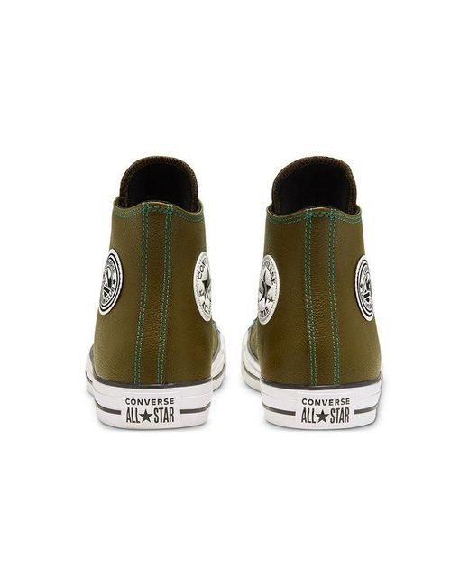 Converse Green Tumbled Leather Chuck Taylor All Star for men