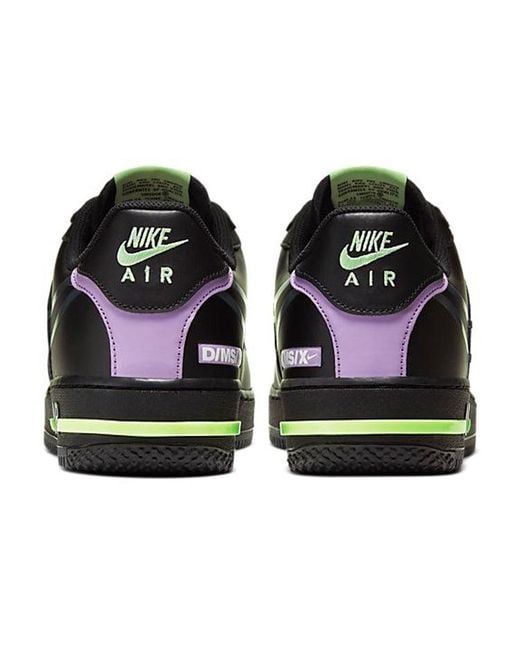Nike Black Air Force 1 React Star' for men