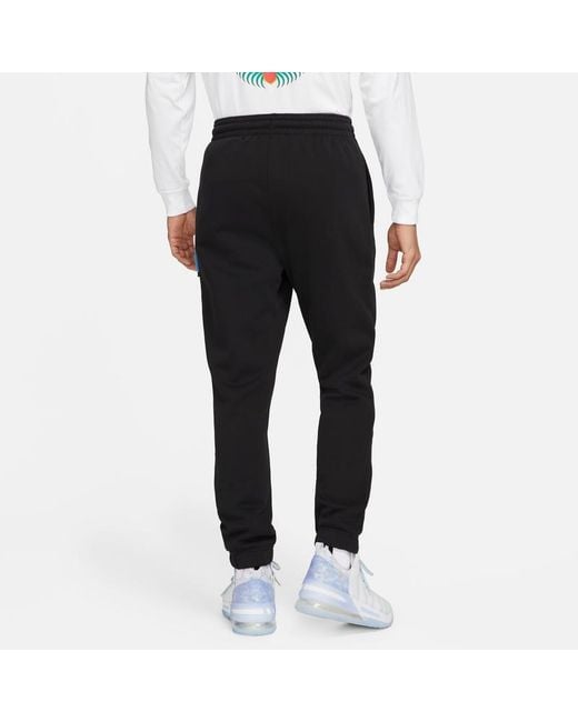 Nike Black Lebron Loose Fleece Lined Knit Bundle Feet Sports Pants/Trousers/Joggers for men