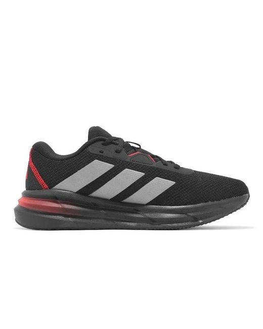 Adidas Black Galaxy 7 Iron Metallic Scarlet' for men