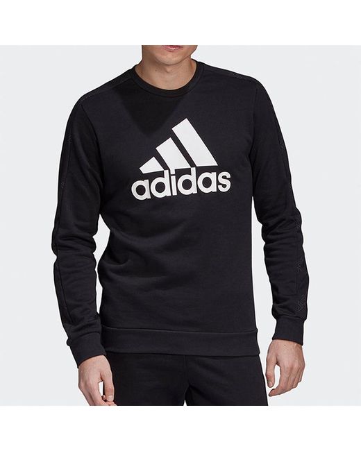 Adidas Blue Fav Swt Round Collar Long Sleeve for men