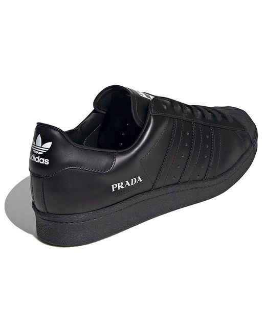 Adidas Black Superstar X Prada Shoes for men