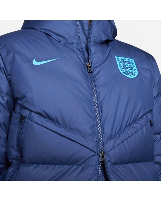 Nike Blue 2022-2023 England Strike Storm Down Jacket for men