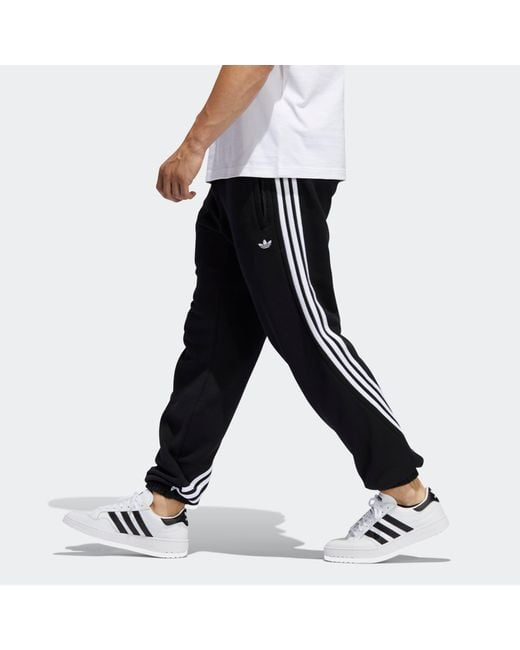 Adidas Black Originals 3 Stripe Wrap Pants For for men