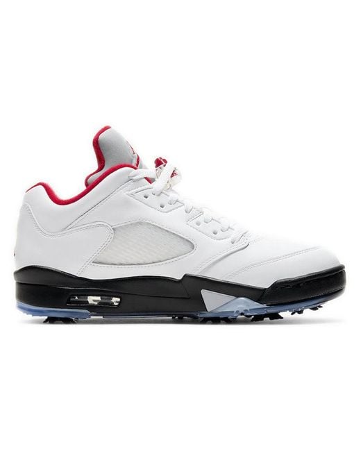 Nike White 5 Low Golf 'Fire' for men