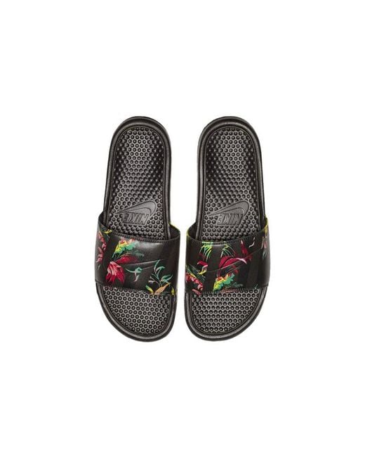 Nike Green Benassi Jdi Print Slide Tropical' for men