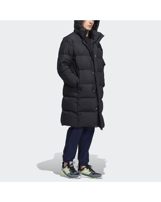 Adidas Blue Gd Puffy Lg Co Hooded Down Jacket for men