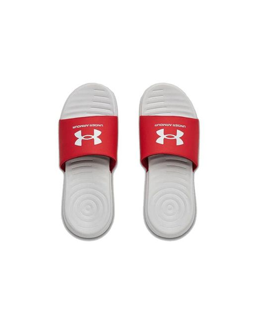 Under Armour Red Ansa Fixed Slide 'Halo' for men