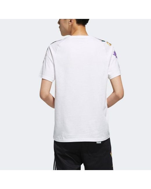 Adidas White Neo X Pokmon Crossover Series Pikachu Printing Short Sleeve for men