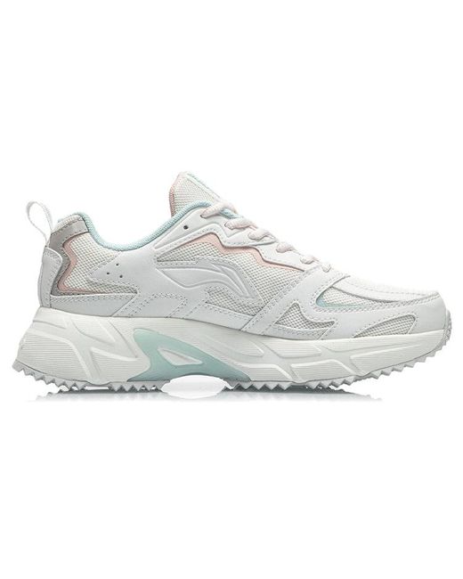 Li-ning White Retro Running Shoes
