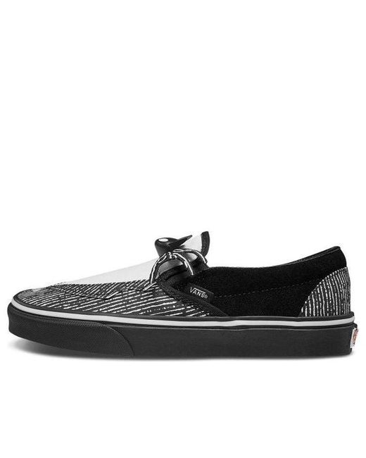 Vans Black The Nightmare Before Christmas X Classic Slip-On 'Jack Skellington Bowtie' for men