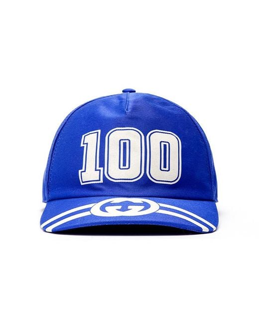 Gucci Blue 100 Baseball Velcro Strap Cap