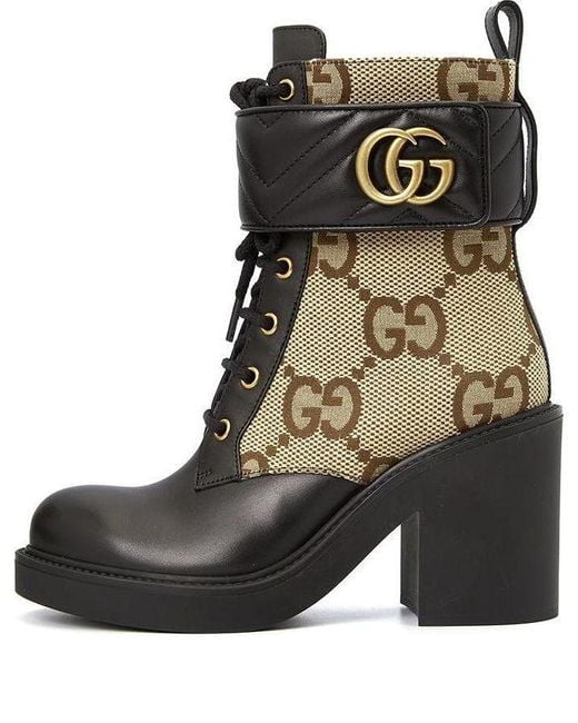 Gucci Black (Wmns) Boot With Double G 'Camel Ebony'