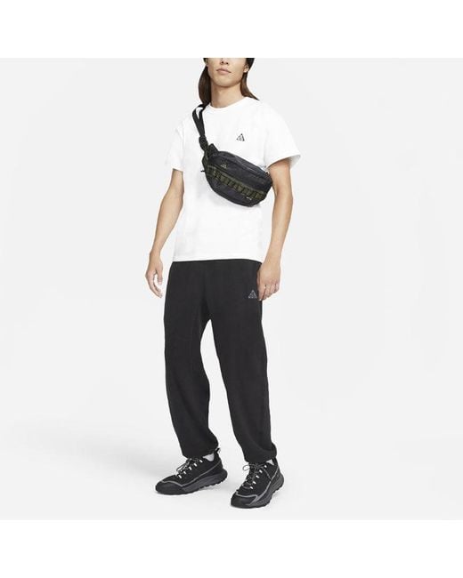 Nike Black Acg Polartec 'Wolf Tree' Casual Loose Running Pants for men