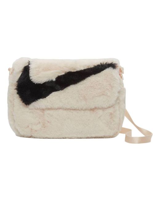 Nike Natural Sportswear Futura 365 Faux Fur Crossbody Bag 1L 'Guava Ice'