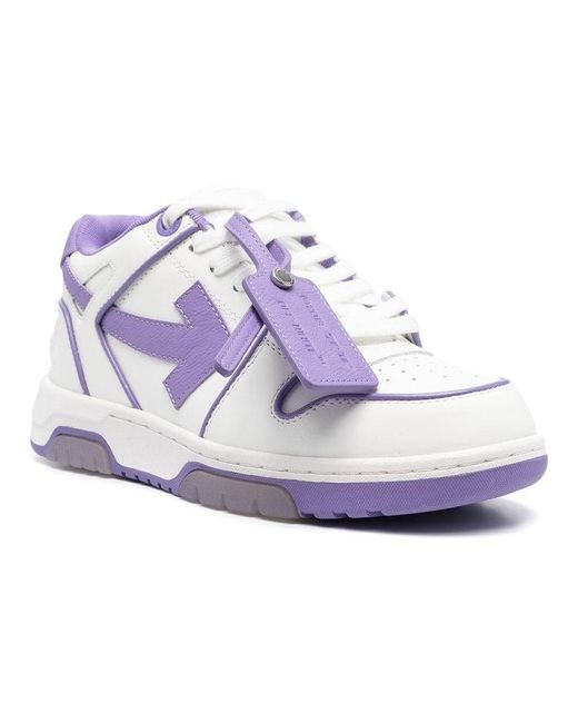 Off-White c/o Virgil Abloh Purple Out Of Office Low-top Leather Sneaker