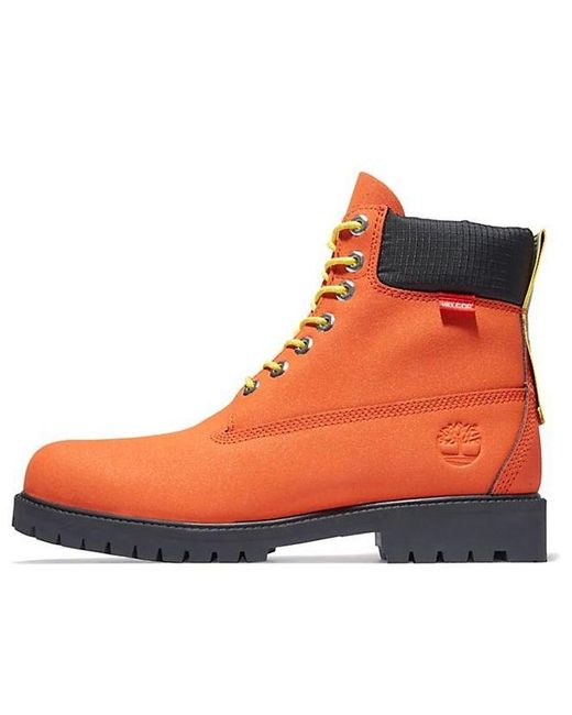 Timberland Red 6 Inch Premium Waterproof Boot 'Neon' for men