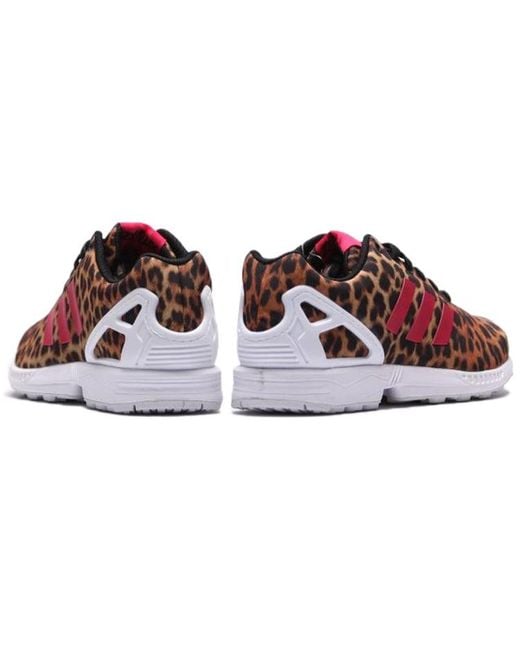 Adidas Red Zx Flux 'Leopard' for men