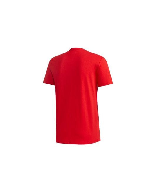 Adidas Red Neo Athleisure Casual Sports Short Sleeve for men